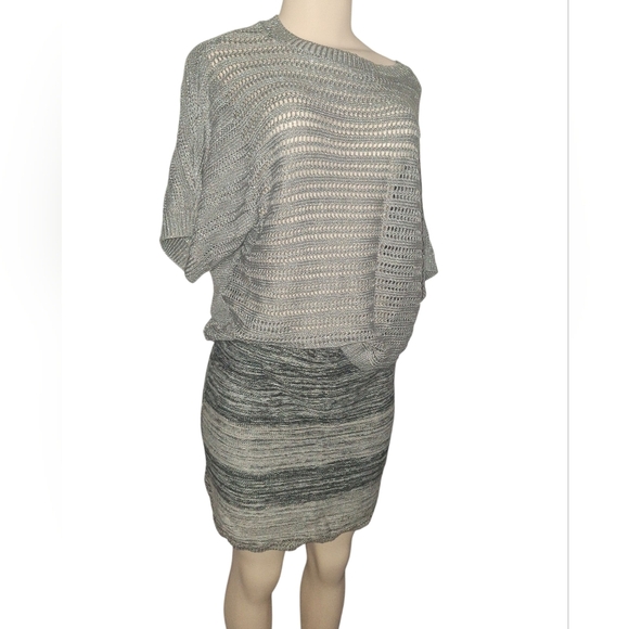 LOFT Gray and Black Knit Pencil Skirt Size M - Picture 1 of 5